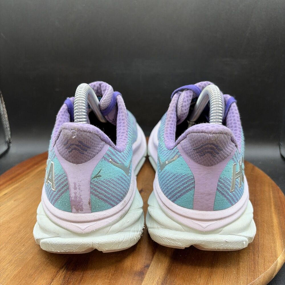 Hoka One One Clifton 9 Women's Size 8 B Road Running Shoes Purple Blue Sneakers - Picture 4 of 8
